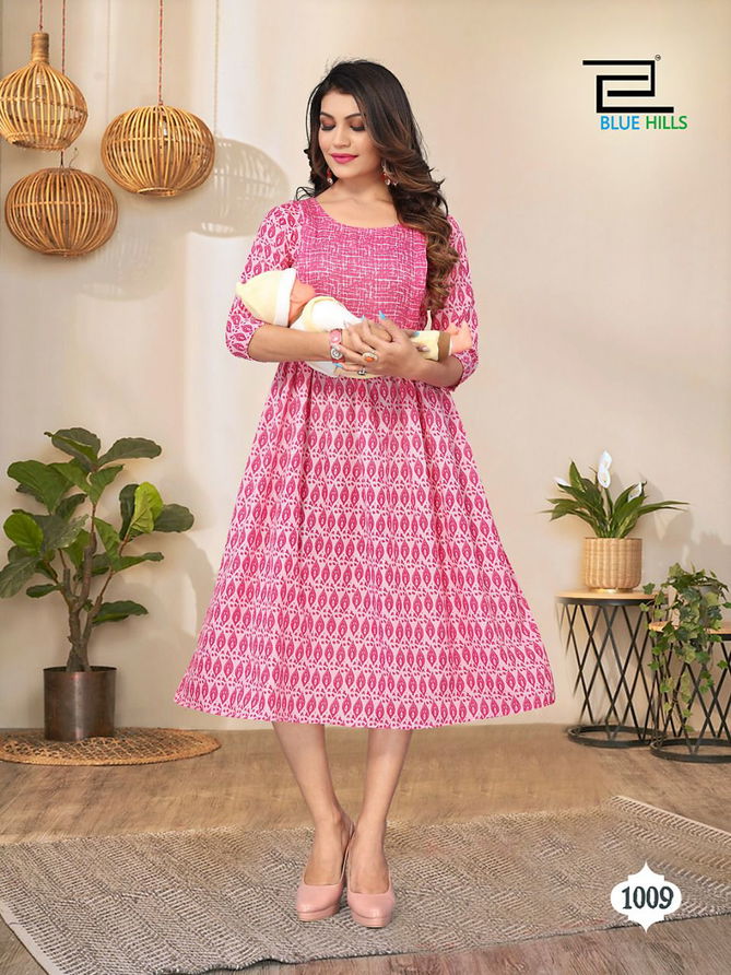 Blue Hills Happiness Feeding Wear Wholesale Designer Kurtis Catalog